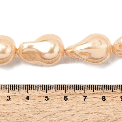 Нити бусин из гальванизированного непрозрачного стекла EGLA-K063-01B-1