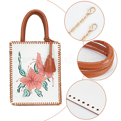 Наборы для изготовления сумок с цветочным узором своими руками&nbsp;DIY-WH0304-671B-1