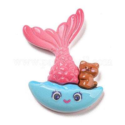 Симпатичные кабошоны из непрозрачной смолы RESI-Q220-03F-1