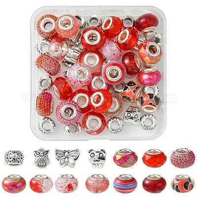 Европейские бусины из сплава и смолы в тибетском стиле своими руками DIY-FS0006-78E-1