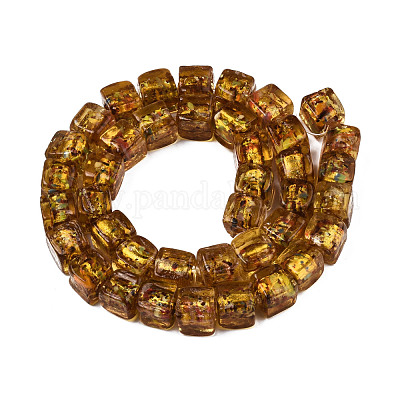 Бусины ручной работы бусины серебряной фольгой FOIL-N004-01A-05-1