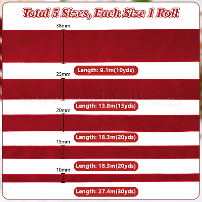 Наборы бархатных лент по 95 ярду OCOR-PH0006-20B-1