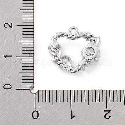 Латунные микро проложить кубического циркония подвески KK-K371-41B-P-1