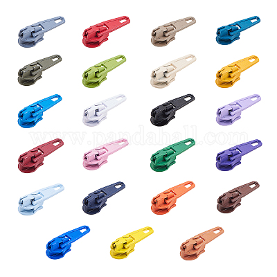 PH PandaHall 8pcs 2 Colors Zipper Pull Tab Replacement Metal