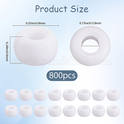 800шт непрозрачные пластиковые бусины KY-SP0001-47A-1