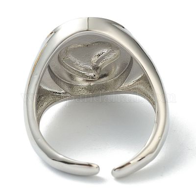 Латунь манжеты кольца RJEW-G113-04B-1