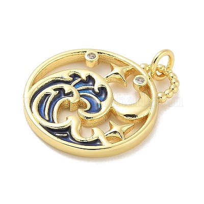 Латунные микро проложить кубического циркония подвески KK-B124-07G-1