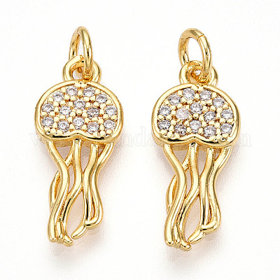 Латунные микро проложить кубического циркония подвески KK-N257-12G-1