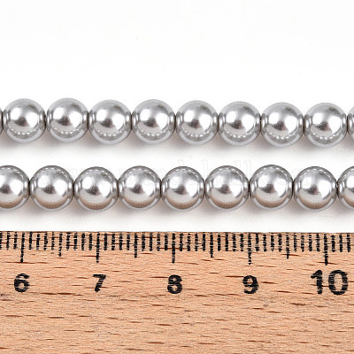 Выпечка из окрашенного перламутрового стекла жемчужные бусинки HY-N002-6mm-A03-1