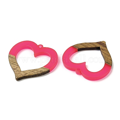 Подвески из смолы и ореха WOOD-I013-09C-1