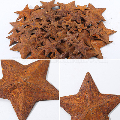 90 шт. 9 стиля звездные ржавые железные большие подвески&nbsp;IFIN-GF0001-12-1