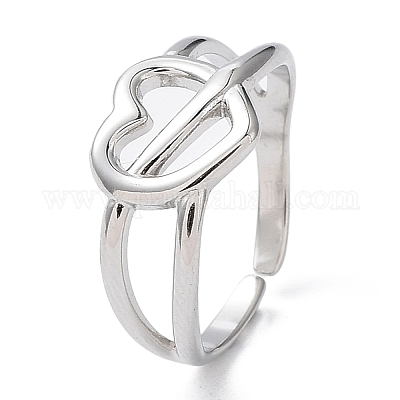 Кольца-манжеты с полым сердцем из нержавеющей стали 304 RJEW-D006-05P-1