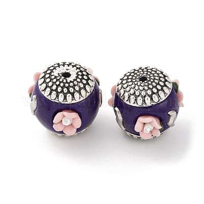 Круглые бусины из смолы ручной работы из Индонезии IPDL-P005-13AS-01-1