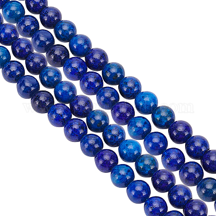 NBEADS 2 Strands about 60 Pcs Natural Lapis Lazuli Beads G-NB0003-18-1