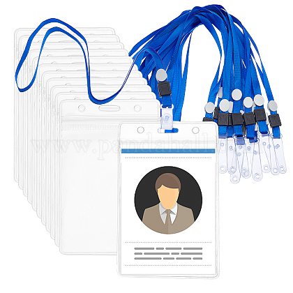 NBEADS 12 Sets Lanyard ID Card Holder FIND-NB0002-21-1