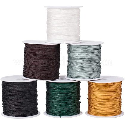 Jewellery Braided Thread Metallic Cords Craft Jewellery Making 1mm 4-Colors 