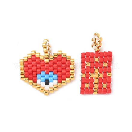 2 шт. стеклянный бисер ручной работы с узором для ткацкого станка Miyuki PALLOY-MZ00607-04-1