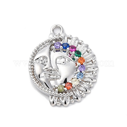 Латунные микро проложить кубического циркония подвески KK-D360-23P-1