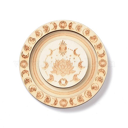 Плоские круглые деревянные лотки для браслетов BDIS-G010-01D-1