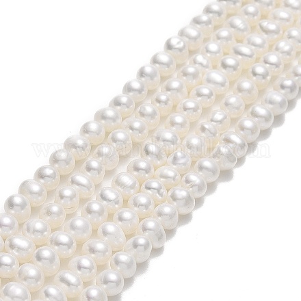 Fili di perle di perle d'acqua dolce coltivate naturali PEAR-F018-07-01-1