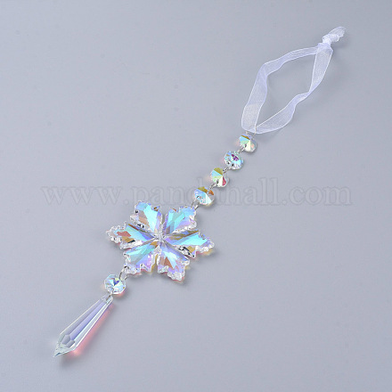Cristal araña candelabros prismas AJEW-G025-B01-1