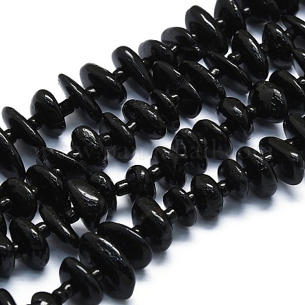 Naturali nera perle di tormalina fili G-K245-H08-B01-1