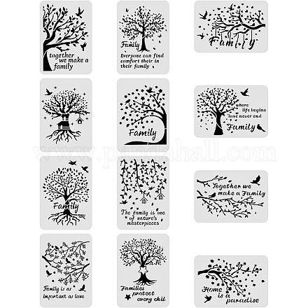 Plastic Reusable Drawing Painting Stencils Templates Sets DIY-WH0172-108-1