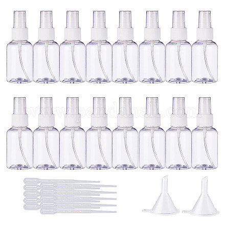 BENECREAT 30 Pack 20ml Plastic Fine Mist Spray Bottles with 10 Pack Plastic Pipettes for Perfume MRMJ-BC0001-23-1