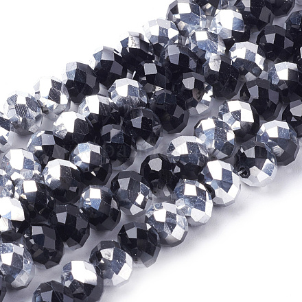 Chapelets de perles en verre électroplaqué X-GR8MMY-27S-1