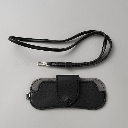 Сумки для хранения очков из искусственной кожи&nbsp;AJEW-WH20054-106B-1