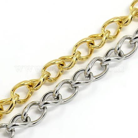 Fashionable 304 Stainless Steel Side Twisted Chain Bracelets STAS-A028-B073-1