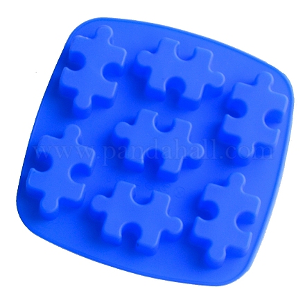 Puzzle DIY Food Grade Silicone Ice Pop Molds SOAP-PW0001-038-1