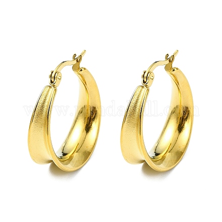 Серьги-кольца из нержавеющей стали 304 EJEW-K271-02E-G-1