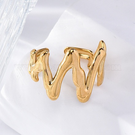 Открытые манжеты из нержавеющей стали 304 с изображением морских животных RJEW-Q005-01G-G-1