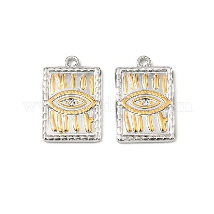 Подвески из нержавеющей стали 304 со стразами STAS-T068-69GP-1