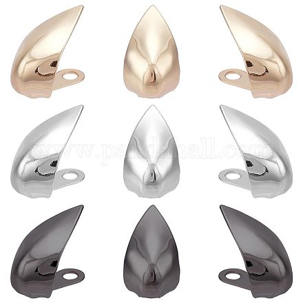 GORGECRAFT 3 Pairs Shoes Pointed Protector 3 Colors Shoe Toe Head Metal Protector Round Hollow High Heel Tip Pointed Cap Cover Shoe Decoration Charms for High Heel Shoes Protection Repair FIND-GF0003-85-1