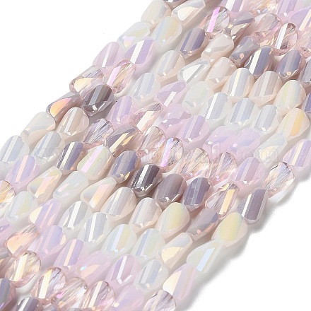 Стеклянные бусины с гальваническим покрытием  EGLA-P065-01A-02-1