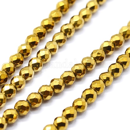 Electroplate Non-magnetic Synthetic Hematite Beads Strands G-I193-12B-04-1