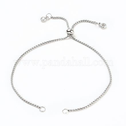 Adjustable 304 Stainless Steel Box Chain Slider Bracelet/Bolo Bracelets Making AJEW-JB00781-01-1