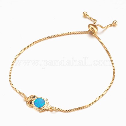 Adjustable Brass Bolo Bracelets BJEW-K204-02-01G-1