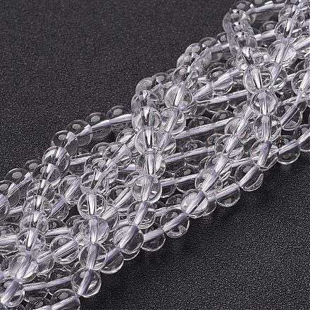 Chapelets de perles en cristal de quartz synthétique GSR6mmA039-1-1