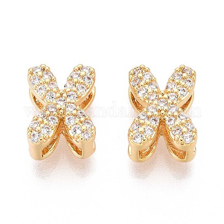 Латунные микропаве из прозрачного кубического циркония KK-T071-17G-X-1