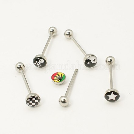 Stainless Steel and Plastic Belly Rings EJEW-I053-03-1