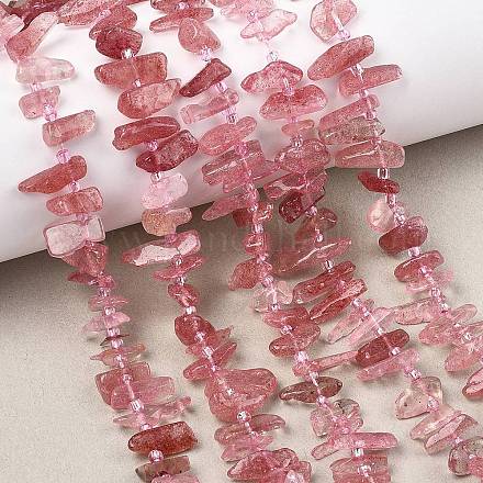 Природного кварца клубники нитей бисера&nbsp;G-F821-D02-01-1