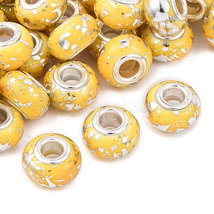 Европейские бусины-рондель из непрозрачной смолы RESI-Z046-03F-1