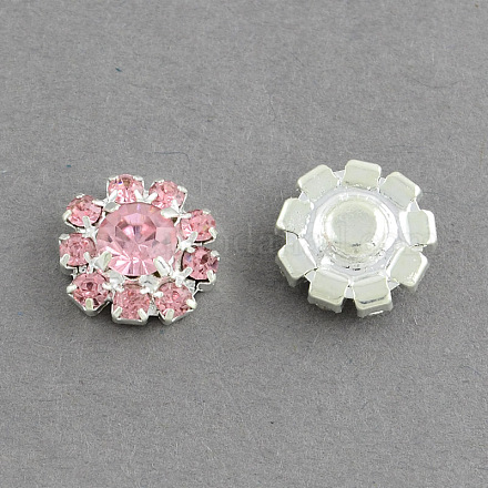 Shining Garment Accessories Flower Brass Grade A Rhinestone Findings Cabochons RB-S022-01F-1