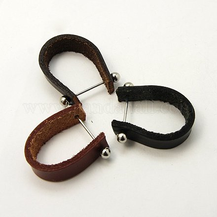 Leather Ring Components X-EJEW-G112-M-1