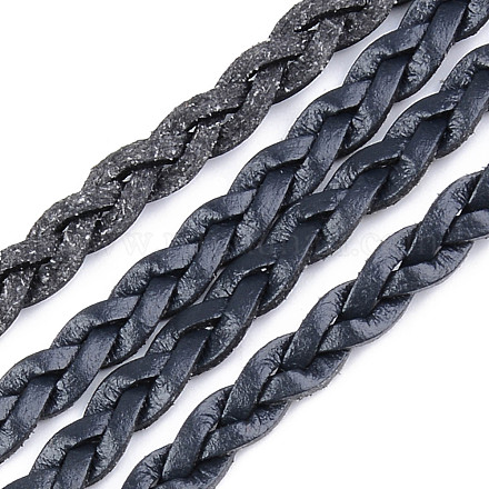 Плетеные шнуры из искусственной кожи LC-S018-10G-1