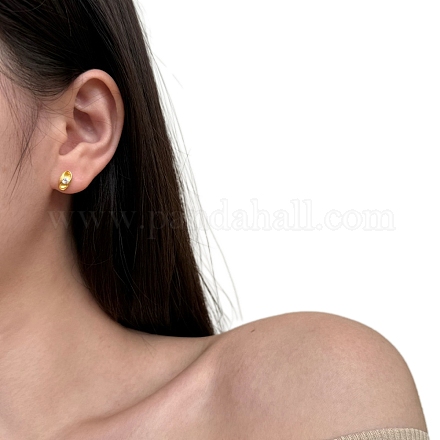 925 серьги-гвоздики из стерлингового серебра с прозрачным кубическим цирконием EJEW-K301-01MG-1