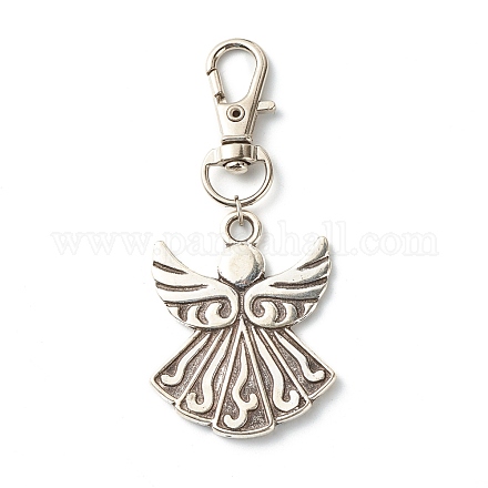 Angel & Fairy Schlüsselanhänger aus Legierung im tibetischen Stil HJEW-JM00560-04-1